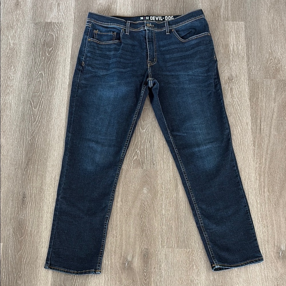 NWOT Devil Dog Dungarees 36 x 32 athletic garner blue jean